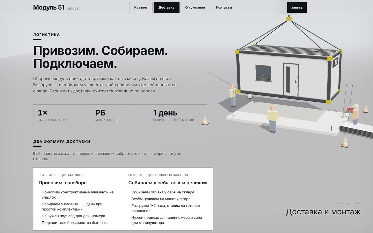 Доставка — сайт «Модуль 51»